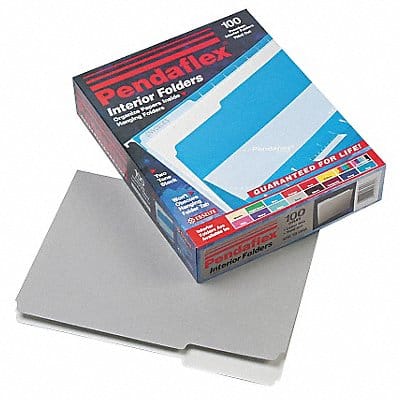 Letter File Folders Gray PK100