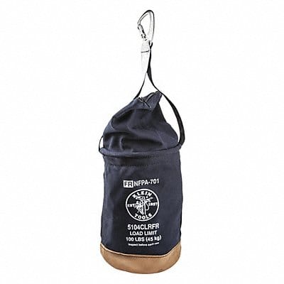 Bucket Bag Canvas Straight Wall Black