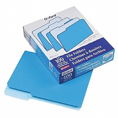 Letter File Folder Blue/Light Blue PK100