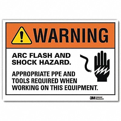 J2716 Warning Sign 7inx10in Reflctv Sheeting