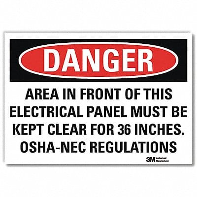 Danger Sign 10inx14in Reflctv Sheeting