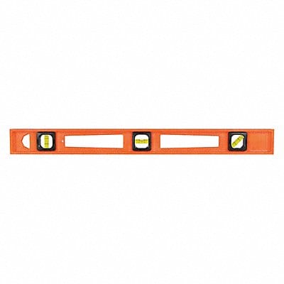 Level Plastic 24 In L 3 Vials Orange