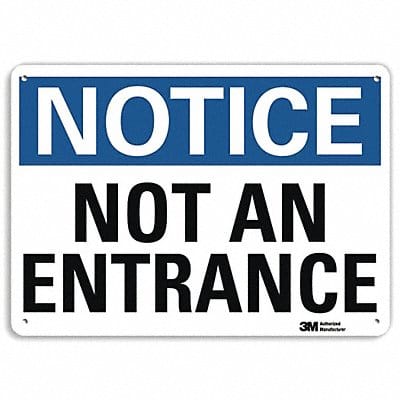 Notice Sign 7 in x 10 in Aluminum