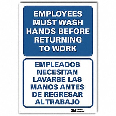 Hygiene Sign 14x10in Reflective Sheeting