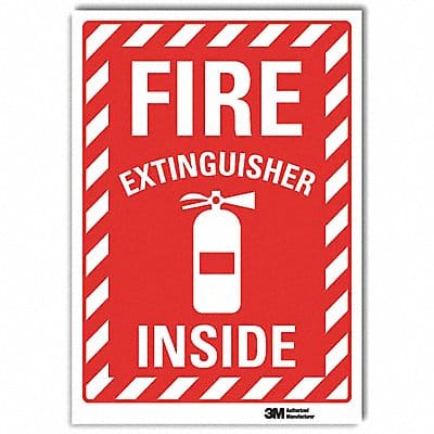 Fire Extinguisher Sign 14x10in Rflctive