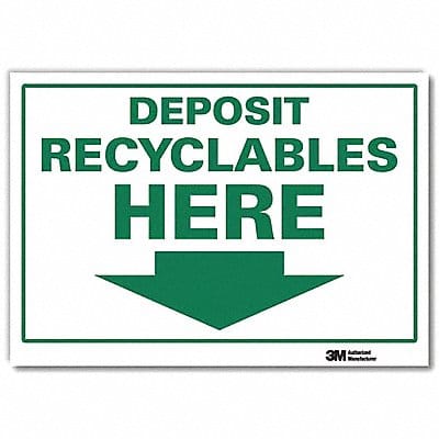 Recycling Sign 7x10in Rflctive Sheeting