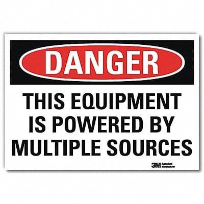 Danger Sign 10 in x 14 in Rflct Sheeting