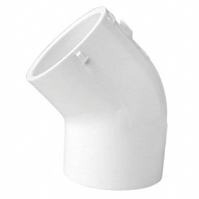 45 Elbow 8 in Schedule 40 Socket White