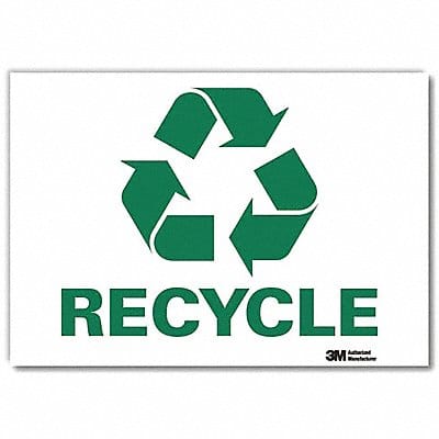 Recycling Sign 5x7in Reflective Sheeting