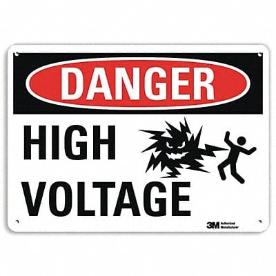 Danger Sign 10 inx14 in Aluminum
