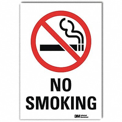 No Smoking Sign 10inx7in Rflctv Sheeting