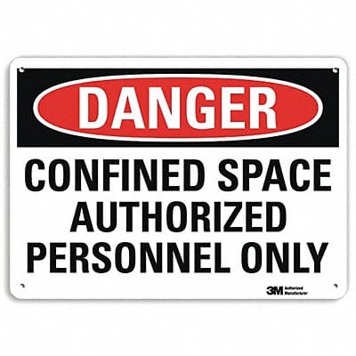 Danger Sign 7 in x 10 in Aluminum