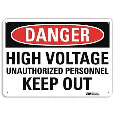 Danger Sign 10 inx14 in Aluminum
