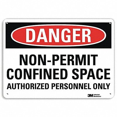 Danger Sign 10 inx14 in Aluminum