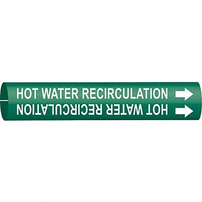 Pipe Markr Hot Water Recirculation 2in H