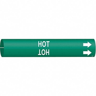 Pipe Marker Hot 13/16 in H 4/5 in W