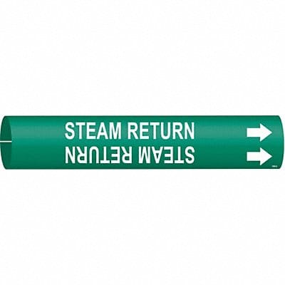 Pipe Marker Steam Return 2 in H 2 in W