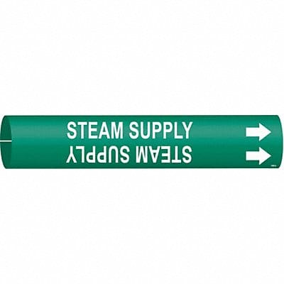 Pipe Marker Steam Supply 2 13/16in H