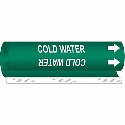 Pipe Marker Cold Water 9 in H 8 in W