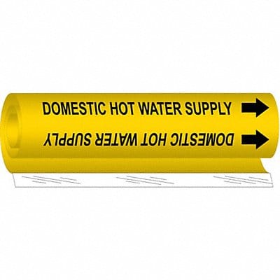 Pipe Mrkr Domestic Hot Watr Supply 9in H