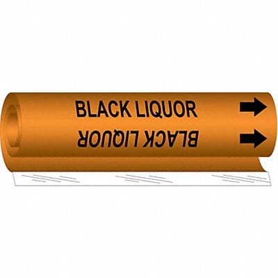 Pipe Marker Black Liquor 12 in H 12 in W
