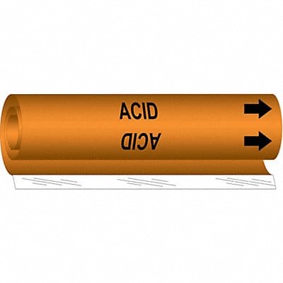 Pipe Marker Acid 5 in H 8 in W