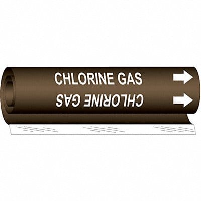 Pipe Marker Chlorine Gas 5 in H 8 in W