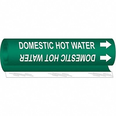 Pipe Mrkr Domestic Hot Water 5in H 8in W