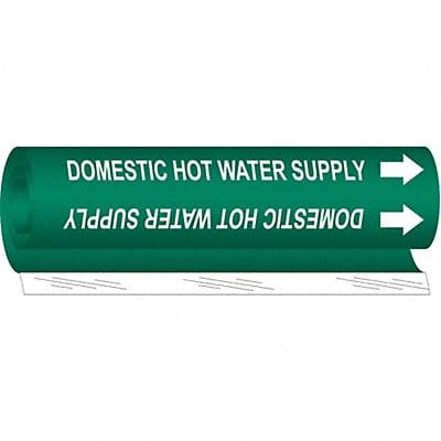 Pipe Mrkr Domestic Hot Watr Supply 5in H