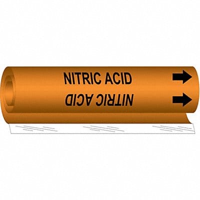 Pipe Marker Nitric Acid 5 in H 8 in W