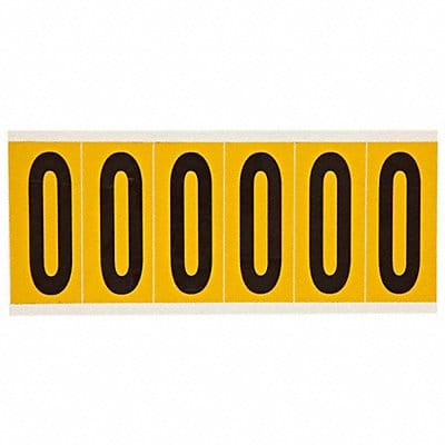 Number Label 0 1-1/2 in W x 3-1/2 in H