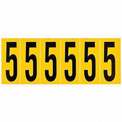Number Label 5 1-1/2 in W x 3-1/2 in H