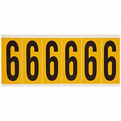 Number Label 6 1-1/2 in W x 3-1/2 in H