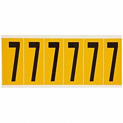 Number Label 7 1-1/2 in W x 3-1/2 in H
