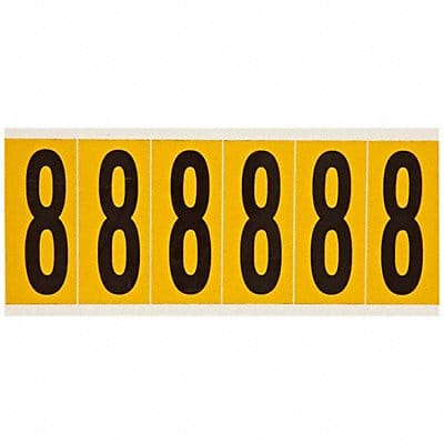 Number Label 8 1-1/2 in W x 3-1/2 in H