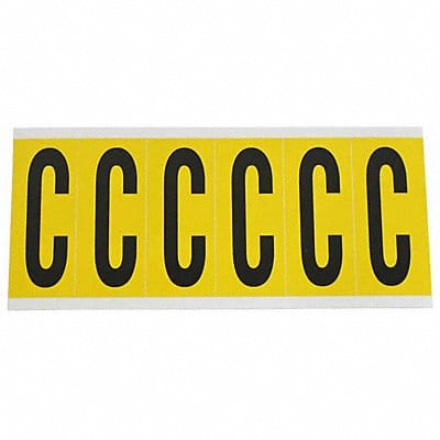 Letter Label C 1-1/2 in W x 3-1/2 in H
