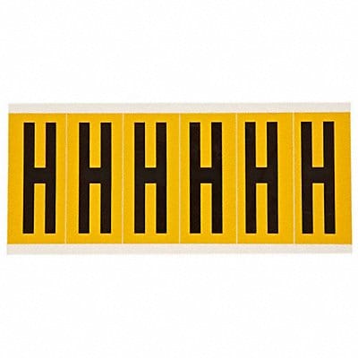 Letter Label H 1-1/2 in W x 3-1/2 in H
