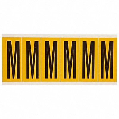 Letter Label M 1-1/2 in W x 3-1/2 in H
