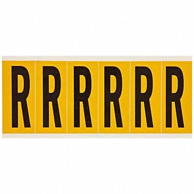 Letter Label R 1-1/2 in W x 3-1/2 in H