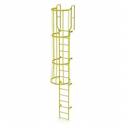 Ladder Steel WalkThru Fixed Cage 15-Rung