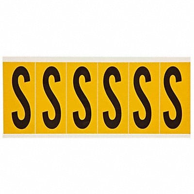 Letter Label S 1-1/2 in W x 3-1/2 in H