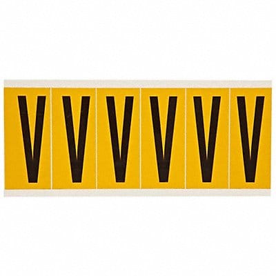 Letter Label V 1-1/2 in W x 3-1/2 in H