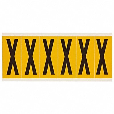 Letter Label X 1-1/2 in W x 3-1/2 in H