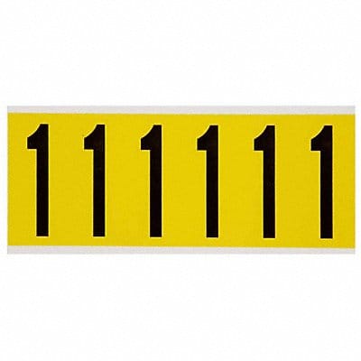 Number Label 1 1-1/2 in W x 3-1/2 in H