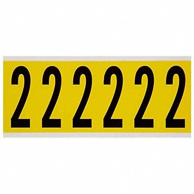 Number Label 2 1-1/2 in W x 3-1/2 in H