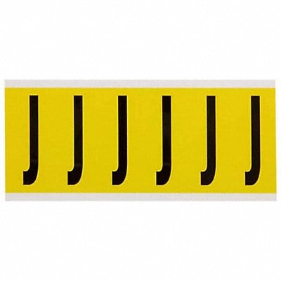 Letter Label J 1-1/2 in W x 3-1/2 in H