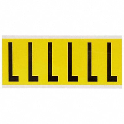 Letter Label L 1-1/2 in W x 3-1/2 in H