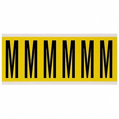 Letter Label M 1-1/2 in W x 3-1/2 in H