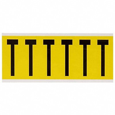 Letter Label T 1-1/2 in W x 3-1/2 in H