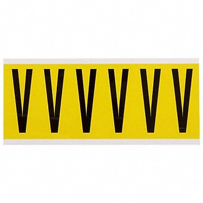 Letter Label V 1-1/2 in W x 3-1/2 in H